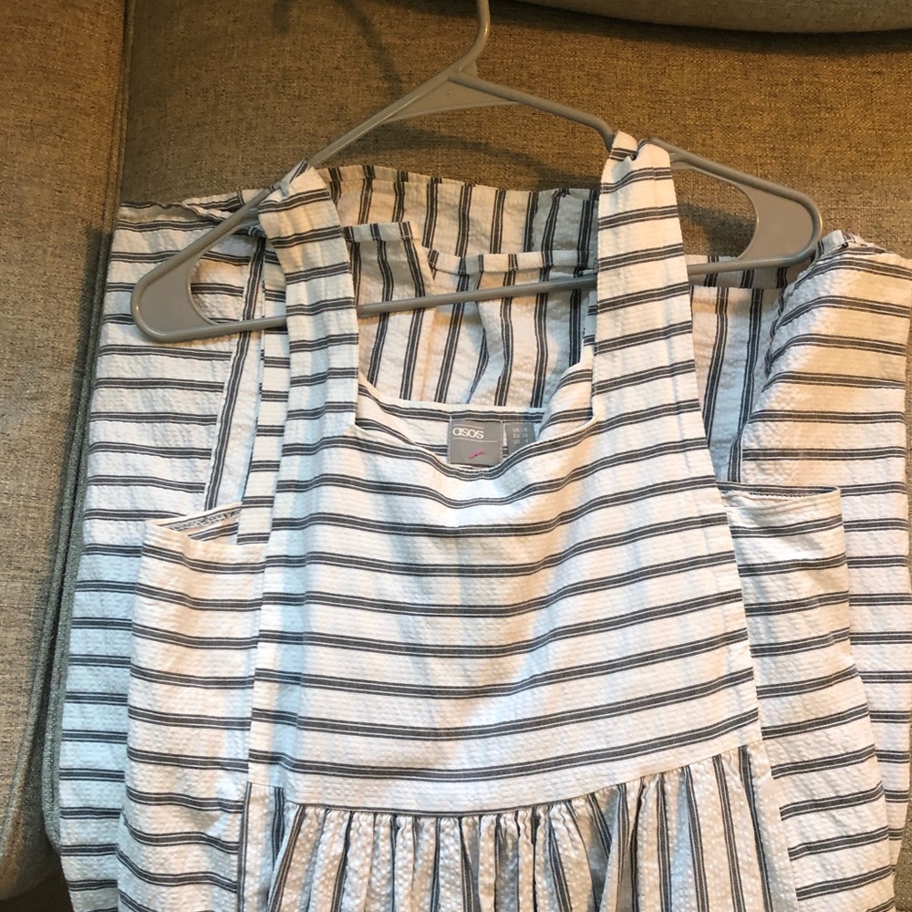 Women’s striped ASOS summer dress, tank top dress, casual party dress